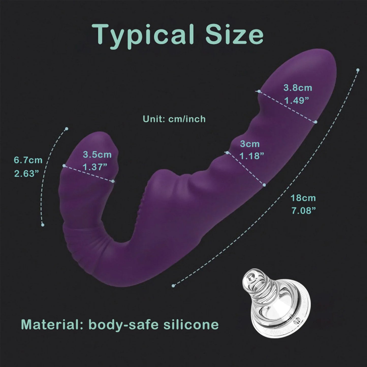 Strapless G-Spot Dildo Vibrator – Double-Ended Remote Toy for Women