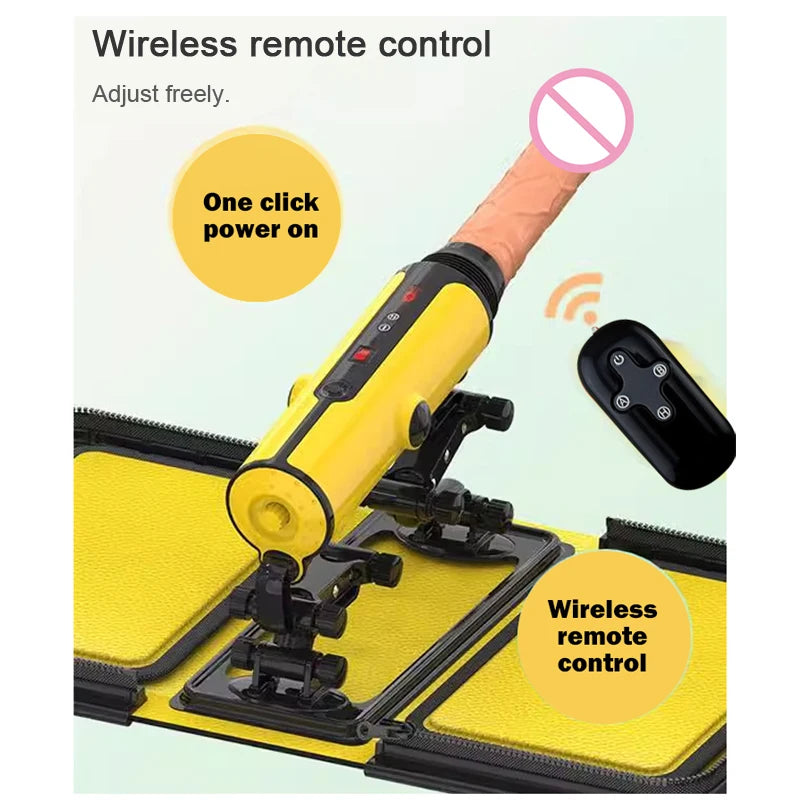 Foldable Hands-Free Automatic Thrusting Machine | Wireless Telescopic Sex Device