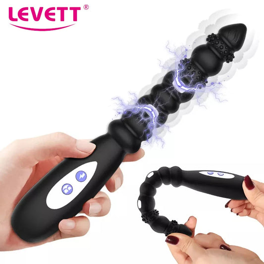 Electric Pulse Anal Beads – Prostate & G-Spot Vibrator with Shock Function for Men & Women