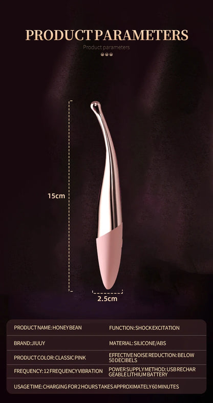 G-point Vibrator Used for Female Magnetic Honey Bean Stimulation Vibrator Multi Frequency Ultrasonic Vibration Charging Female V