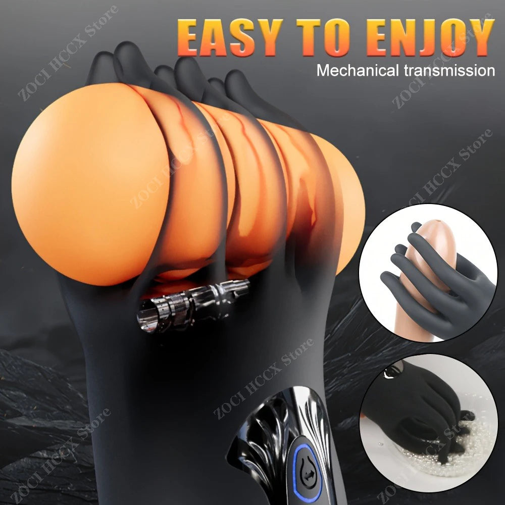 Glans Trainer Vibrator for Men – Finger Grip Delay Trainer & Glans Massage Stimulator