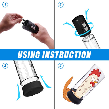 Electric Penis Pump | Vacuum Enlargement Trainer | ED Support & Erection Aid