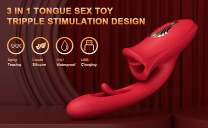 Sucking & Licking Vibrator – Tongue, Patting, and G-Spot Clitoral Stimulator for Women