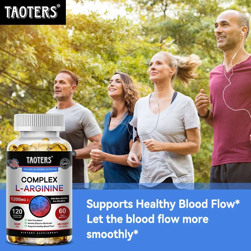 L-Arginine Complex 1200mg｜Supports Blood Flow, Circulation & Muscle Pump Supplement