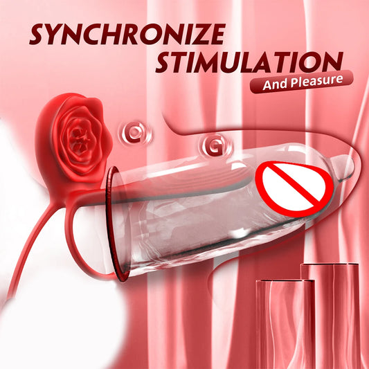 Vibrating Cock Ring Remote Control G-spot Clitoral Nipple Stimulator Penis Ring Vibrator Adult Sex Toys for Men Women Couples