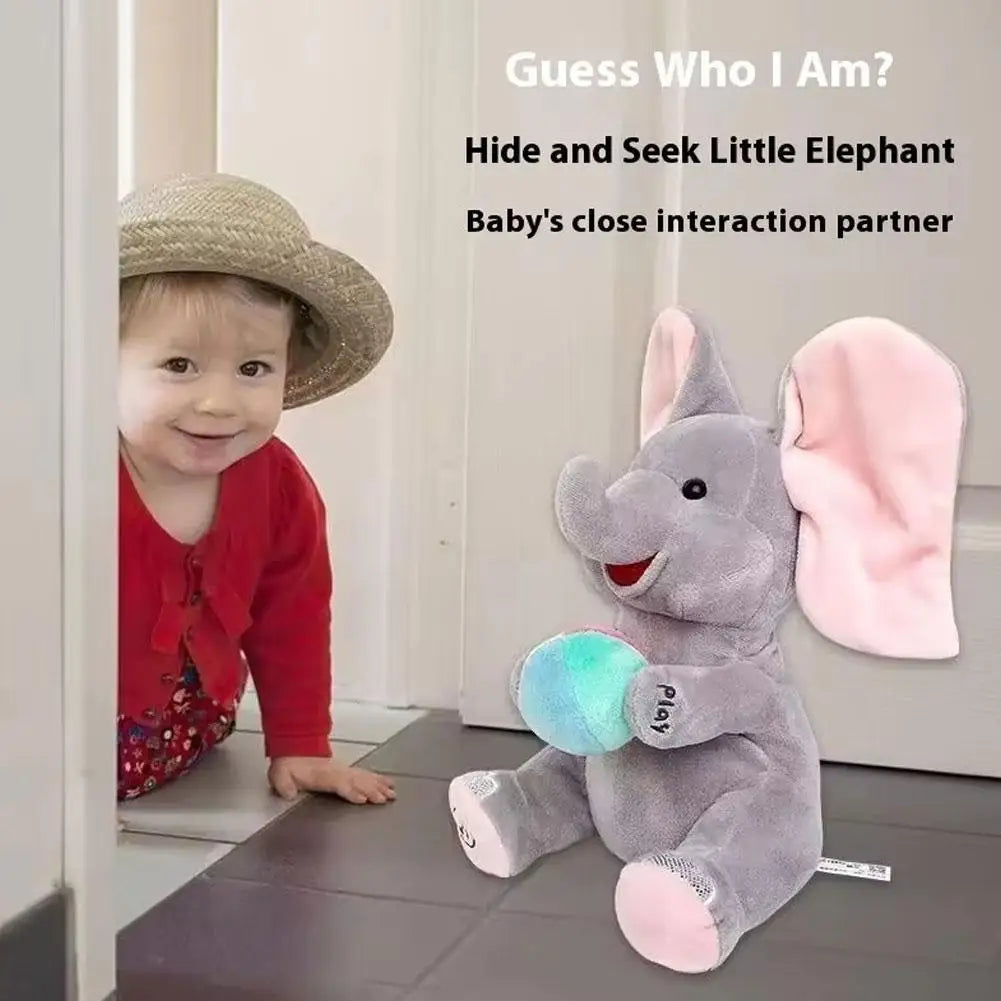 Hide and Seek Elephant Plush Toy Singing Musical Interactive Baby Gift