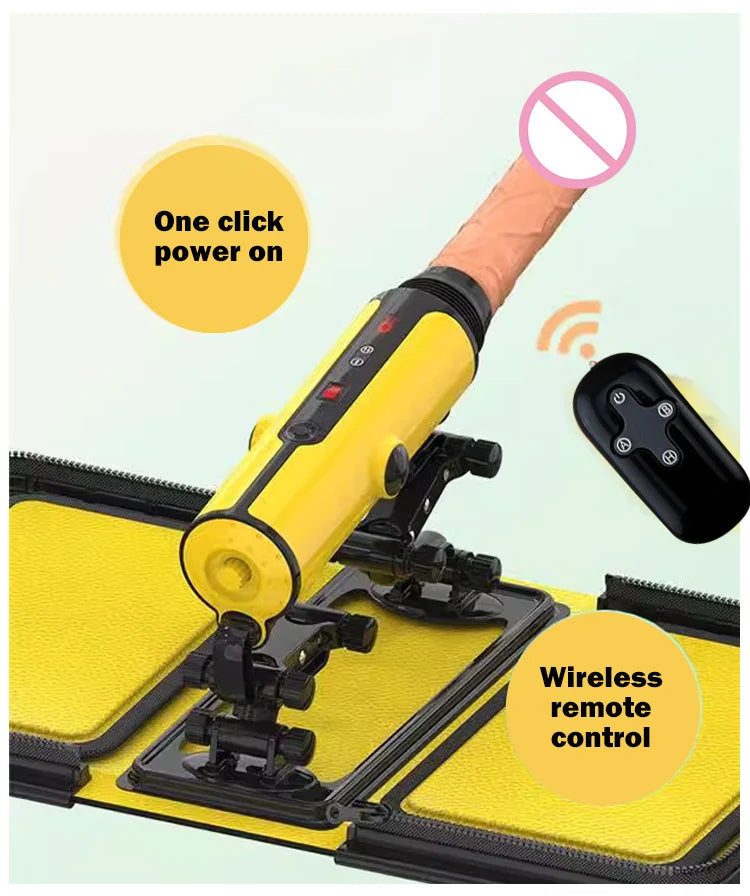Foldable Hands-Free Automatic Thrusting Machine | Wireless Telescopic Sex Device