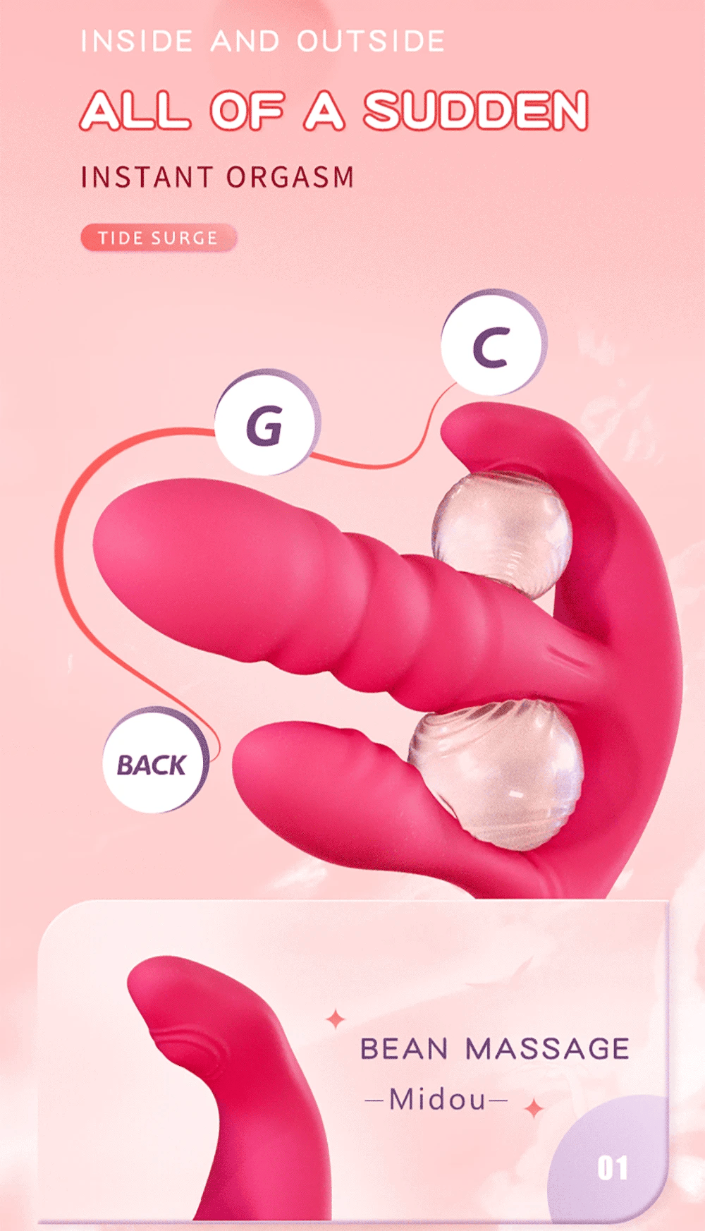 3-in-1 Wearable Panty Vibrator – Remote Control G Spot, Clitoris & Anal Massager for Women