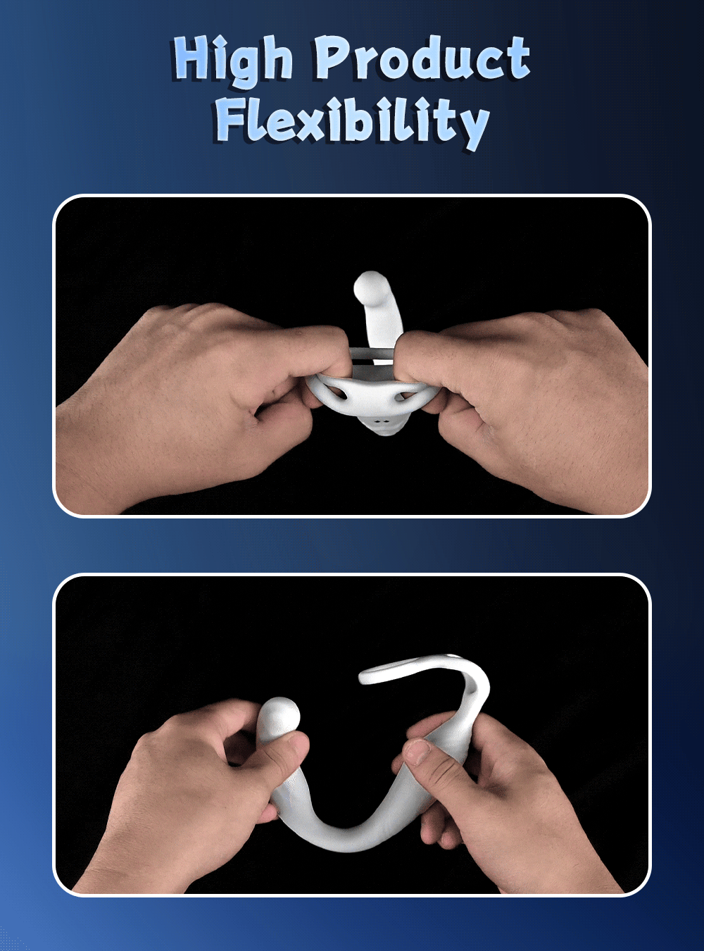 Male Prostate Massager Perineum Stimulator Rotating Butt plug Ring