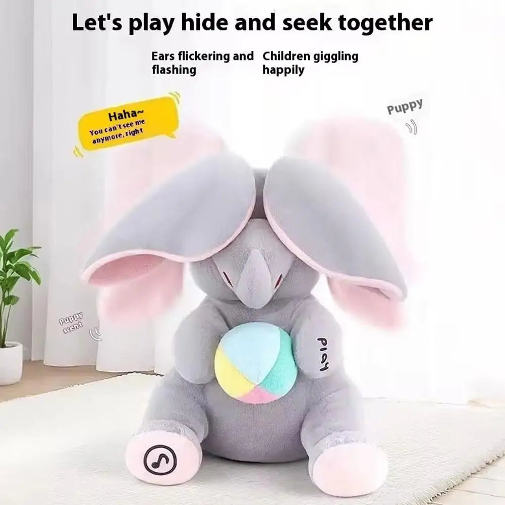 Hide and Seek Elephant Plush Toy Singing Musical Interactive Baby Gift