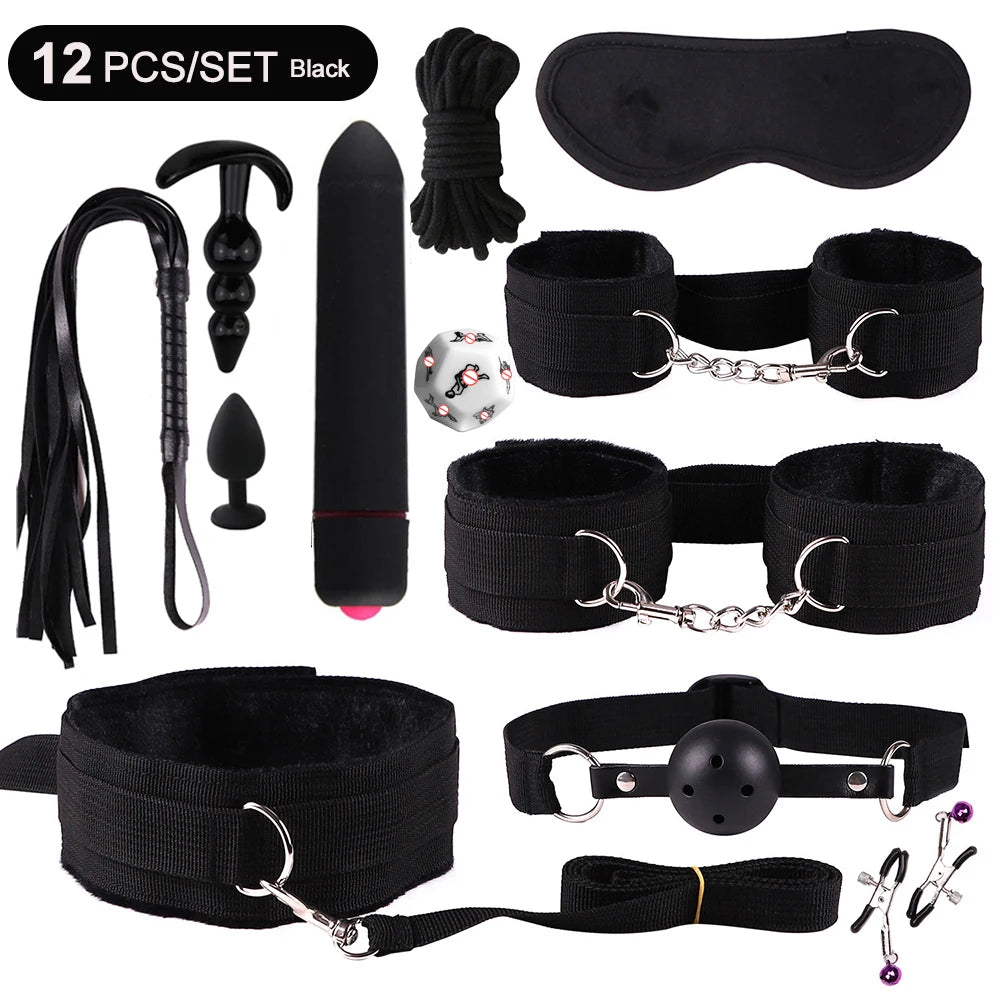 BDSM sexual couples kit erotic accessories handcuffs for session Anal plug sex game Adult Sexy Toys sexyshop