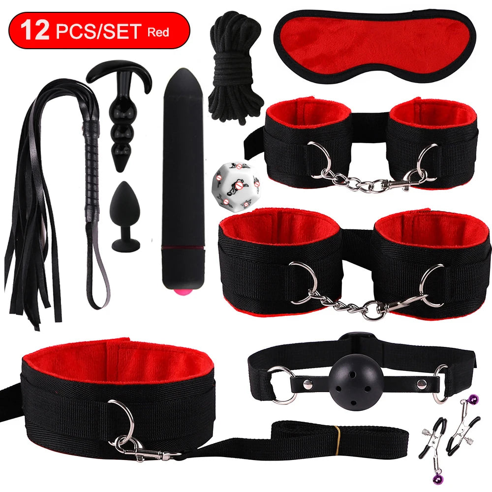 BDSM sexual couples kit erotic accessories handcuffs for session Anal plug sex game Adult Sexy Toys sexyshop