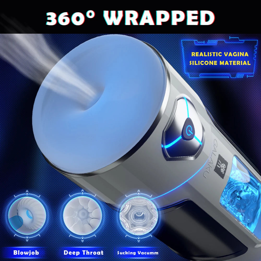 Bluetooth Male Masturbator Blowjob Pussy Sex Machine APP Sex Masturbator Cup