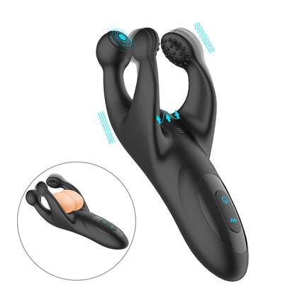 10-Speed Silicone Testicle & Prostate Massager for Men | ED Support & Couple Use