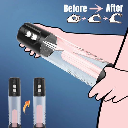 Electric Penis Pump Penis Enlargement Extend Pump Penis Trainer Male Masturbator Cock Vacuum Pump Adult Goods Sex Toy for Men