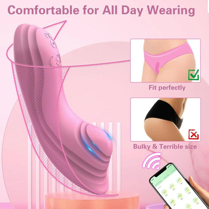 APP Wearable Vibrator｜9-Mode Clitoral Stimulator & Remote Panty Toy for Women