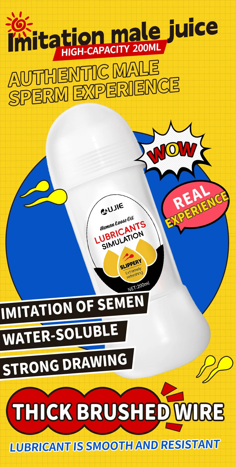 Imitation Semen Lubricant Love Gel Water Based Vaginal Anal Lubricantion Oil Sex Toys