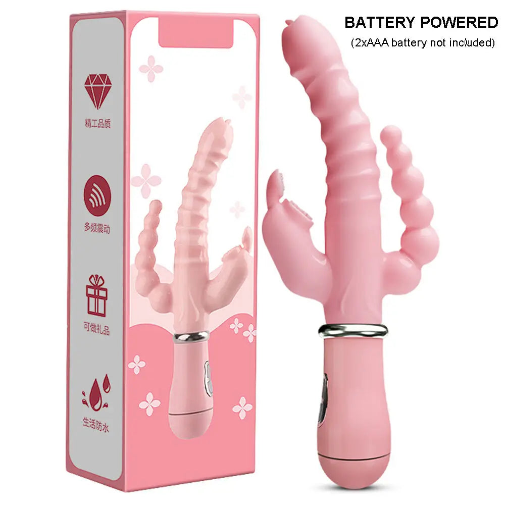 Dildo Vibrator Clitoris Stimulator Penis Anal Double Penetration Tongue Licking