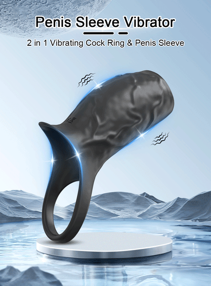 Vibrating Penis Sleeve & Triple Cock Ring｜ED Supports for Men