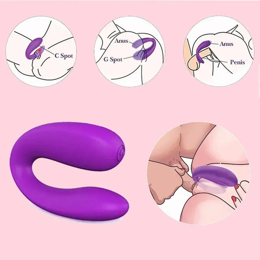 Wearable U-Type Couple Vibrator | Clitoris & G-Spot Stimulator | Female Adults