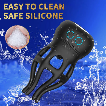 360° Rotating Glans Trainer ED Supports｜10 Modes Tongue & Vibration for Men
