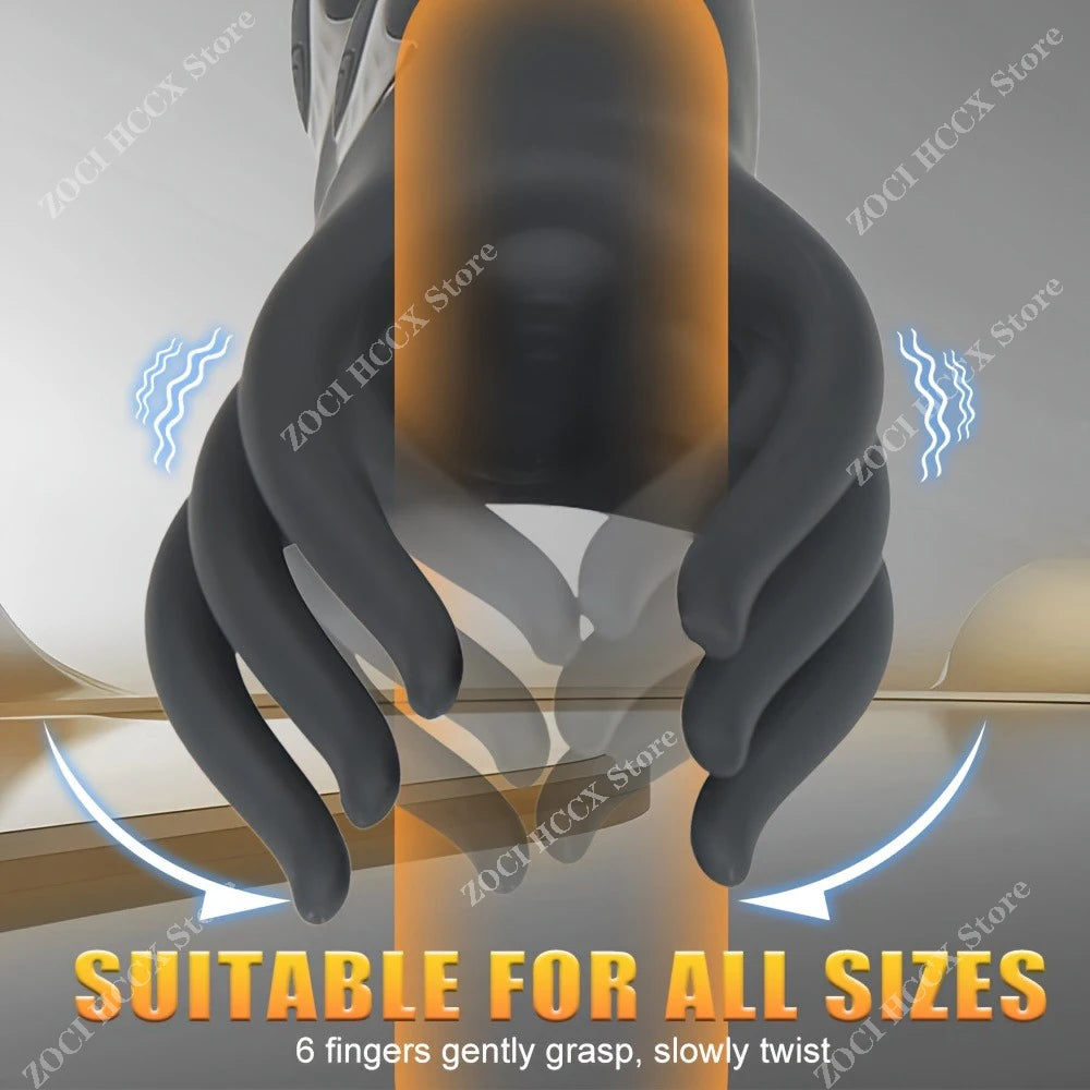 Glans Trainer Vibrator for Men – Finger Grip Delay Trainer & Glans Massage Stimulator