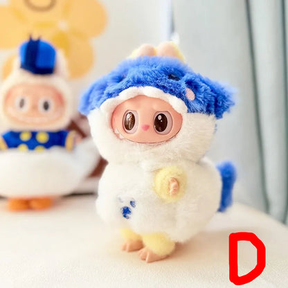 Labubu Doll Clothes – Cute Animal Onesie Penguin Shark Bee Dino for 17cm Blythe OB11 BJD