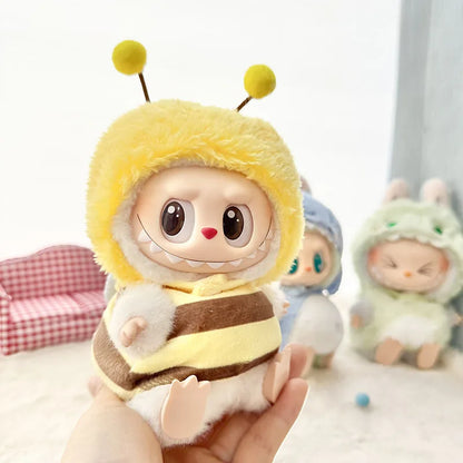 Labubu Doll Clothes – Cute Animal Onesie Penguin Shark Bee Dino for 17cm Blythe OB11 BJD