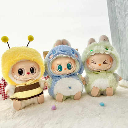 Labubu Doll Clothes – Cute Animal Onesie Penguin Shark Bee Dino for 17cm Blythe OB11 BJD