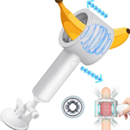 ｜Blowjob Masturbator｜Cup for Men Heated Telescopic Rotation Rubber Vagina Toy