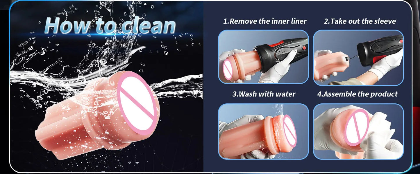 Automatic Squeezable Male Masturbator Cup｜ED Supports Pleasure Toy