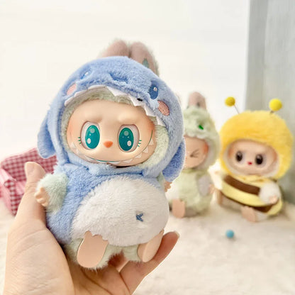 Labubu Doll Clothes – Cute Animal Onesie Penguin Shark Bee Dino for 17cm Blythe OB11 BJD