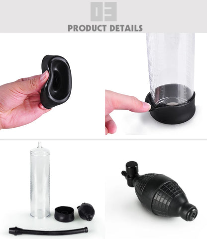 HOT!  Penis Pump Manual Penis Enlarger Sex Toy For Men Vacuum Pump Male Masturbation Penis Extender Trainer Adults Sex Product