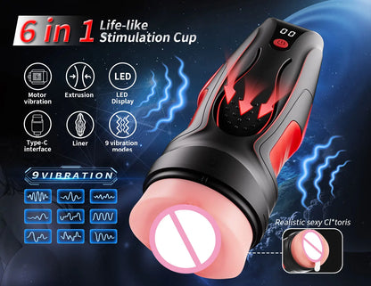Automatic Squeezable Male Masturbator Cup｜ED Supports Pleasure Toy