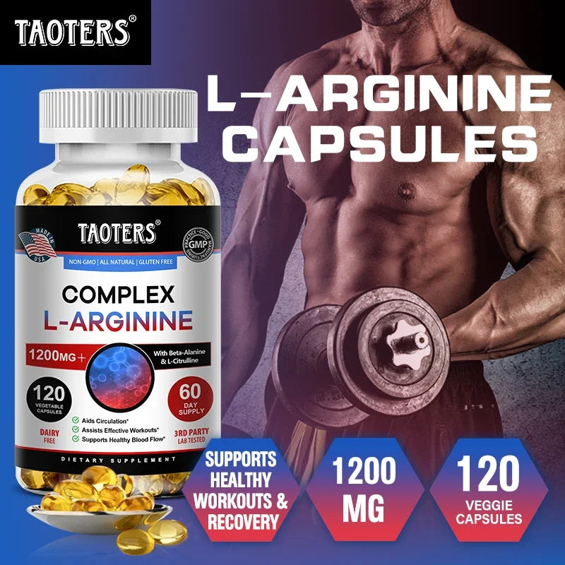 L-Arginine Complex 1200mg｜Supports Blood Flow, Circulation & Muscle Pump Supplement