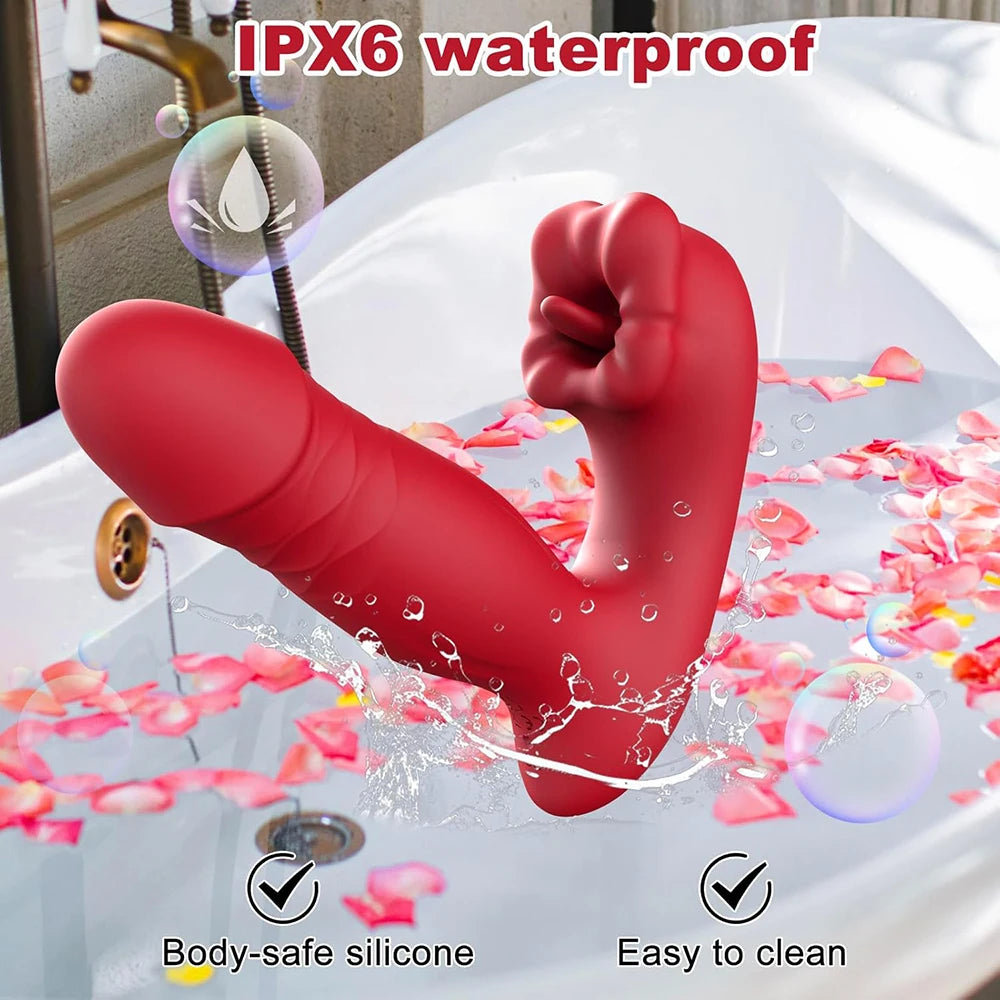 Wearable Thrusting Tongue Vibrator – APP G Spot & Clit Massager