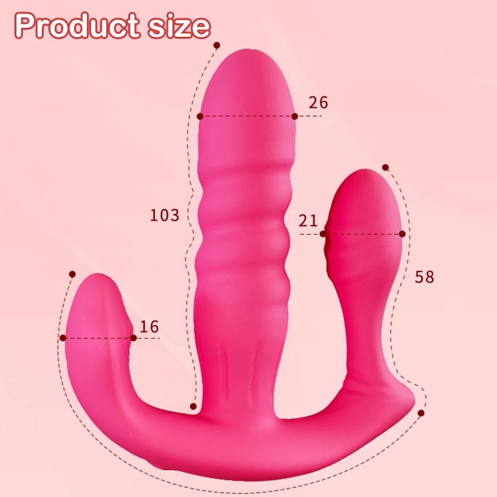 3-in-1 Wearable Panty Vibrator – Remote Control G Spot, Clitoris & Anal Massager for Women
