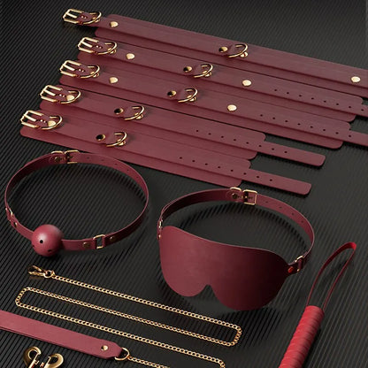 SM Sex Products Kits Bondage Gear Collar Erotic Bundle Blindfold Whip Sex BDSM