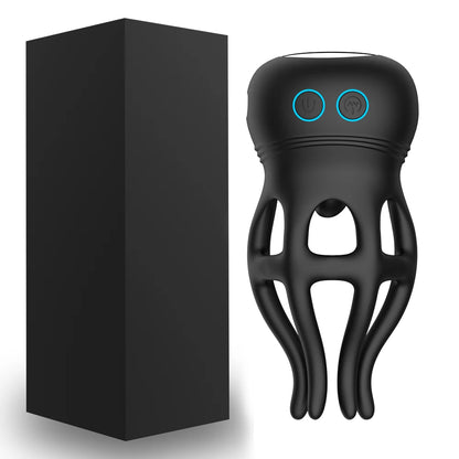 360° Rotating Glans Trainer ED Supports｜10 Modes Tongue & Vibration for Men