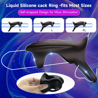 Penis Sleeve Vibrator Ejaculation Delay CockRing Stimulation ED Supports