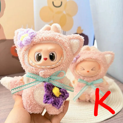 Labubu Doll Clothes – Cute Animal Onesie Penguin Shark Bee Dino for 17cm Blythe OB11 BJD