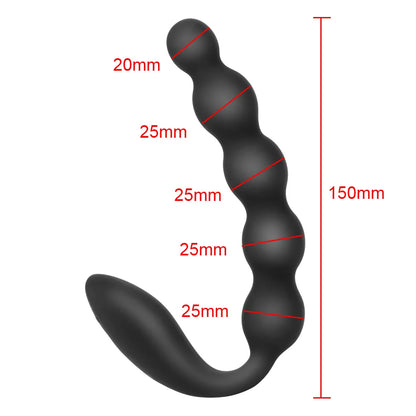 Remote Control Anal Beads Vibrator 10-Speed Prostate Massager for Men Women Couples Toy