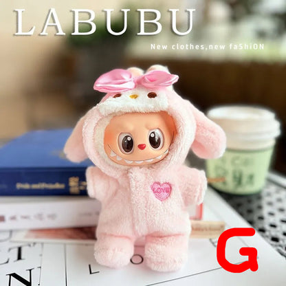 Labubu Doll Clothes – Cute Animal Onesie Penguin Shark Bee Dino for 17cm Blythe OB11 BJD