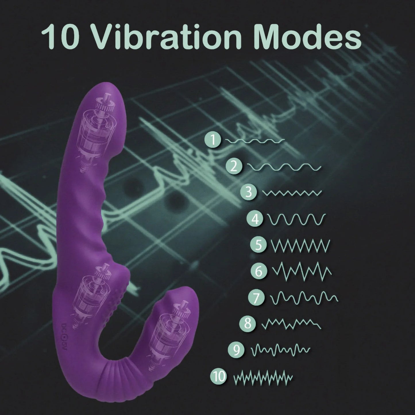 Strapless G-Spot Dildo Vibrator – Double-Ended Remote Toy for Women