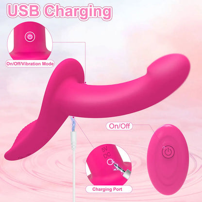 Wearable Strap-On Vibrator | Double Head Remote Control Toy for Couples