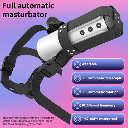 Automatic Wearable Masturbation Cup Telescopic Rotating Male ED Supports
