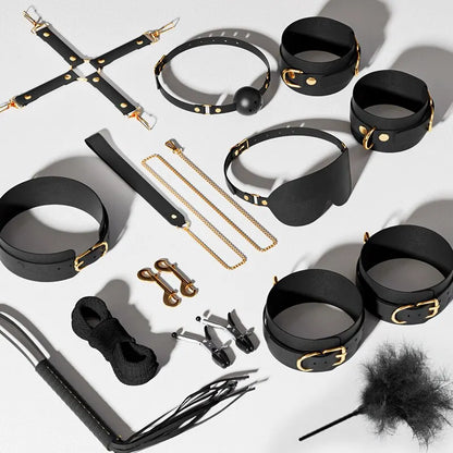 SM Sex Products Kits Bondage Gear Collar Erotic Bundle Blindfold Whip Sex BDSM